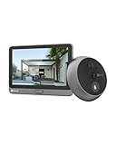 EZVIZ Mirilla Digital de Puerta con Pantalla Táctil a Color de 4.3'' Cámara Video Timbre Inalámbrico Monitor con Batería Recargable 4600mAh,PIR Detección de Movimiento,Audio Bidireccional,Modelo CP4