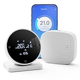 Vaconoff Termostato de Caldera inalámbrico Inteligente con RF Receptor,Termostato Inteligente Wi-Fi Alimentado por batería,programable Diariamente Control App y Voz, Alexa/Google