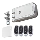 Nivian Cerrojo Invisible Inteligente NVS-SMARTBOLT – Cerradura Electrónica WiFi con App Móvil y Mandos a Distancia, Doble Motor Antivandálico, Apertura desde Interior y Exterior (Con App)