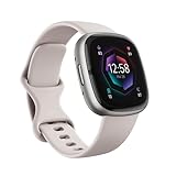 Fitbit Sense 2,Lunar White/Platinum Smartwatch, Unisex-Adult, One Size