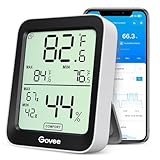 Govee Termómetro Higrómetro, LCD Bluetooth Medidor Digital Humedad y Temperatura Interior con Función Almacenamiento de Datos y Alerta, para Habitación