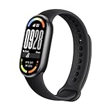 XIAOMI Smartband 10, Pulsera de Actividad, Pantalla AMOLED de 44mm, Carga rápida, 150+ Modos Deportivos, Monitorización de Salud y sueño, HyperOS 2.0, Impermeable 5ATM, Brújula, Negro