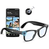 Gafas Inteligentes con Camara 8MP, Gafas con IA Bluetooth/WiFi, Smart Glasses con Fotografía/Grabación/Llamadas/Música/Traducción/Reconocimient Imágenes, Glasses de Sol Inteligentes Hombre Mujer