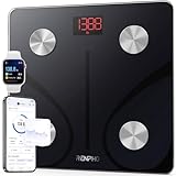 RENPHO Bascula de Baño Digital, Bascula Grasa Corporal y Muscular con App, Bascula Inteligente para Fitness, 13 Monitores de Composición Corporal Peso IMC Muscular, Elis 1