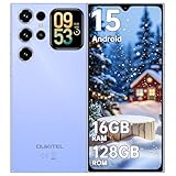 OUKITEL C62 Telefonos Moviles Libres - 6.88' Pantalla HD+ Telefono Movil Inteligentes Smartphone 16GB+128GB/1TB Móvil Android 15 5150mAh Cámara 13MP Dual 4G SIM Face ID 1.8' Pantalla Trasera