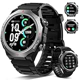 Ddidbi Reloj Inteligente Hombre Mujer con Llamadas, 1.39' Militar Smartwatch con 110+ Modos Deportivos, Monitor de Ritmo Cardíaco y Sueño. Pulsera Actividad IP68 Impermeable para Android iOS, Negro