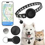 GPS Perros GPS Gatos,Localizador GPS Perros Compatible con iOS y Android,Seguimiento en Tiempo Real,Historial de Rutas 7 Días,Sin Suscripción,Resistente al Agua IP67,Collar Ajustable,para Gatos/Perros