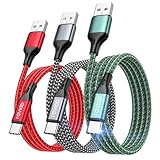 RAVIAD Cable USB C [3Pack 2M] Cable USB C Carga Rapida 3A Carga Rápida y Sincronización Nylon Cable Cargador Tipo C para iPhone 16 15 Pro Max, Galaxy S25 S24 S23 S22 S21 S20 A53, Huawei P60