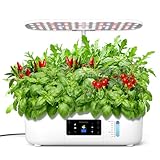 GOLUMUP Sistema de Cultivo Hidropónico Kit de Cultivo Interior con Iluminación LED Automática, Huerto Interior con Temporizador Automático, Altura Ajustable (13 Vainas)